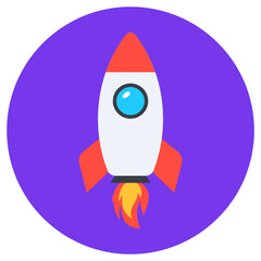 
Startup icon, launching concept 
