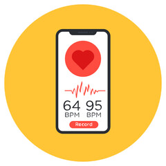 
Style of mobile interface vector, editable icon 
