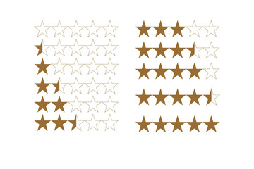 set of rating star