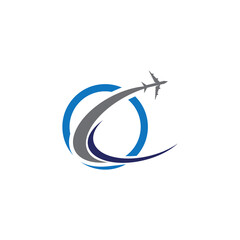 Airplane icon vector illustration design Logo Template