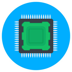 
Trendy flat rounded icon of memory chip 
