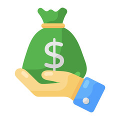 
Design of financial management in modern flat style 
