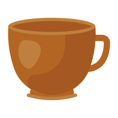 
Teacup icon, chocolate tea in editable style 
