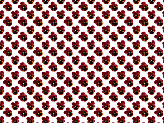 Seamless pattern with a pattern of pansies. Repeating pattern for decorative Wallpaper. Floral pattern on a white background when viewed from above. Wild pansies. Spring flowers. 