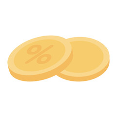 
Coins icon in editable style 
