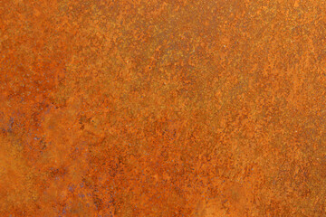 Red rust on the surface of the steel 