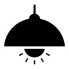
Pendant light, editable icon of ceiling light
