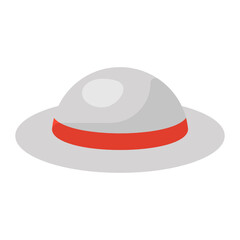 
Floppy hat icon in flat vector design.
