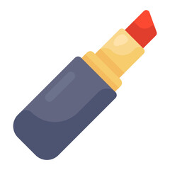 
Ladies lipstick vector in flat design 
