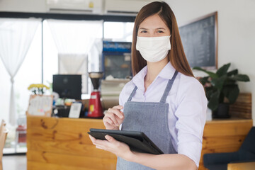 Business owner open restaurant as new normal.