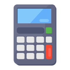 
Adding machine, editable flat vector of calculator 
