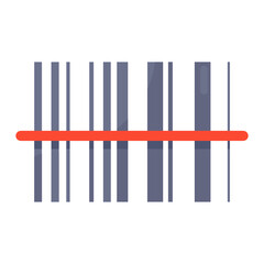 
Barcode scan icon in editable style, upc
