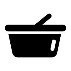 
A vector of grocery bucket in editable flat style 
