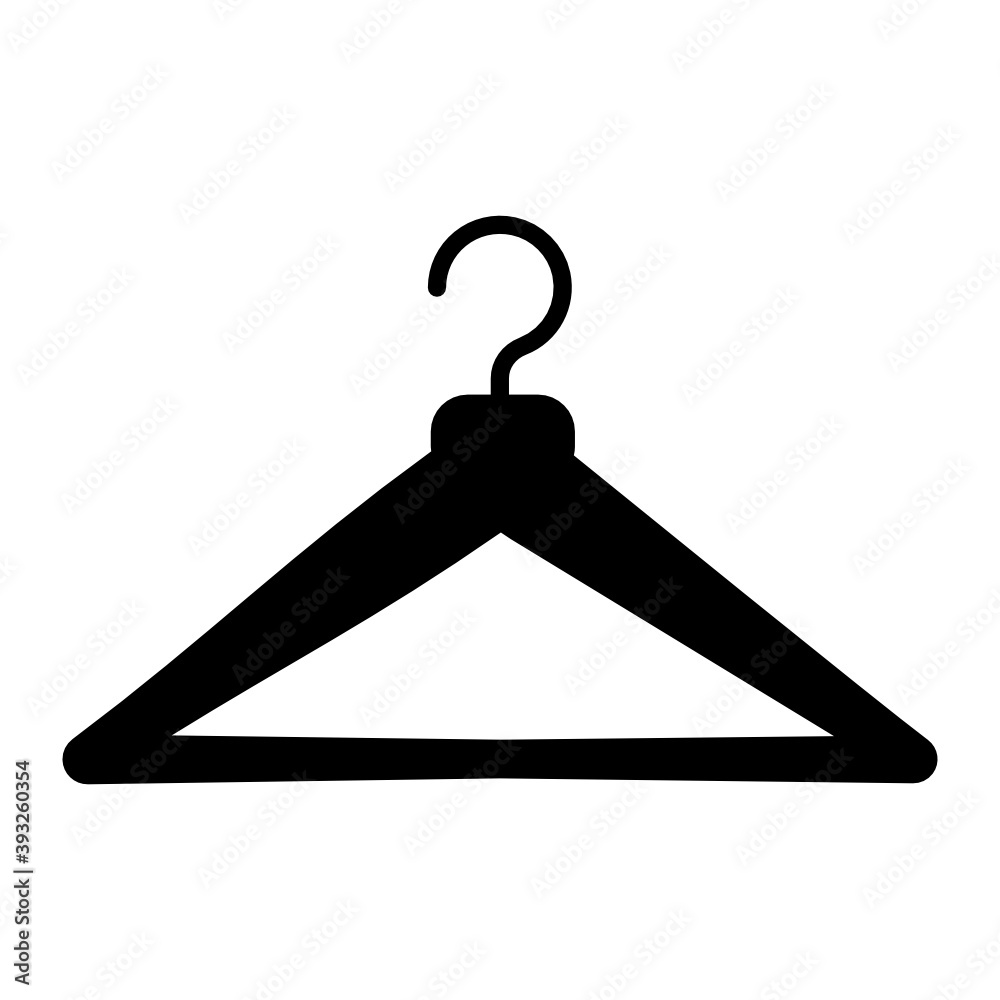 Poster editable flat design of hanger icon