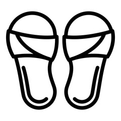 Casual sandals icon. Outline casual sandals vector icon for web design isolated on white background