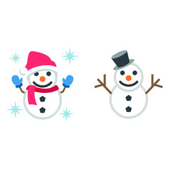 snowman vector in the winter or cold season