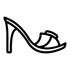 Thin sexy sandals icon. Outline thin sexy sandals vector icon for web design isolated on white background