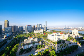 Fototapeta premium Urban Scenery of Nanchang New District,jiangxi,china