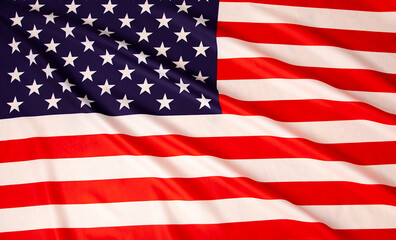 Obraz premium United States of America flag. Usa Flag Flowing in the Wind