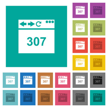 Browser 307 temporary redirect square flat multi colored icons