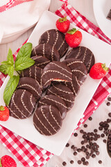 Soft cakes with strawberry.