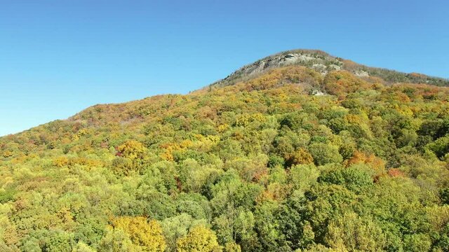 Yonah mountain during fall autumn season while hiking