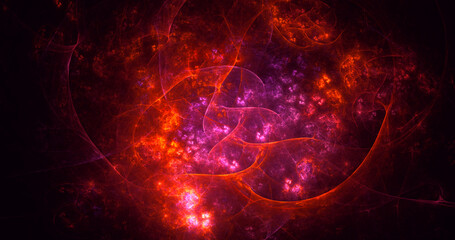 Obraz premium 3D rendering abstract multicolor fractal light background