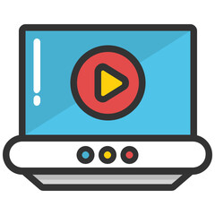 

Online Video Vector Icon
