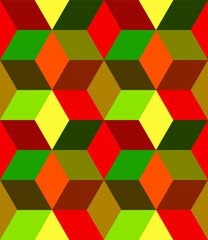 seamless pattern of geometric shapes in warm colors, background