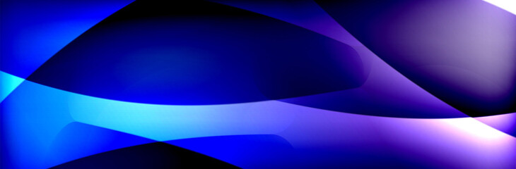 Fluid gradient neon color waves, vector abstract background