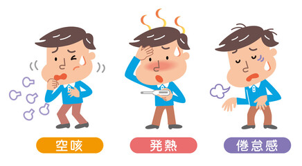 新型コロナウイルス感染者の最もよくある症状