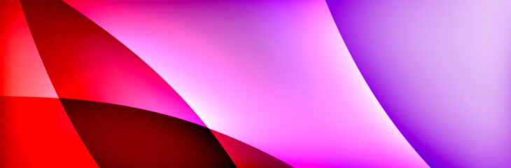 Fluid gradient neon color waves, vector abstract background