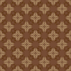 Unique flower motifs on typical Java batik with soft brown color design.