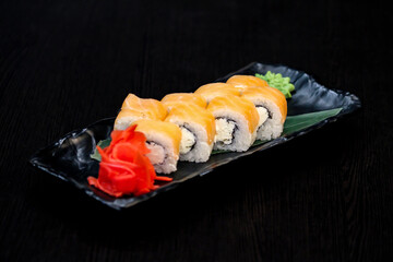 sushi with salmon