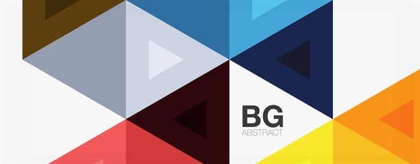 Mosaic triangle pattern abstract background for cover, banner, flyer and poster and other template
