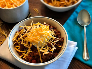 Chili Bowl on a Table