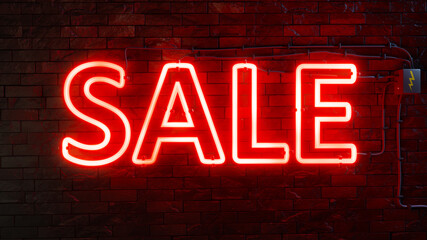 neon light sale sign