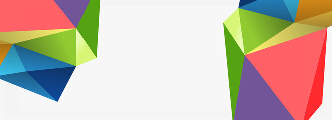 3d mosaic abstract backgrounds, low poly shape geometric design