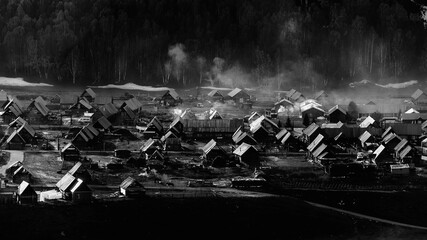 中国新疆阿勒泰喀纳斯禾木村