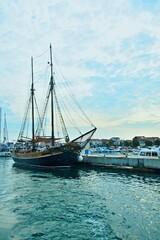Fototapeta premium Croatia-view of a the harbor in town Murter