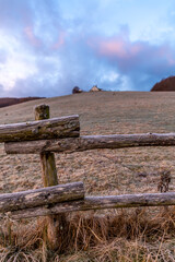 Naklejka premium fence in the mountains