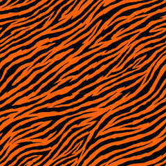 Tiger stripes seamless pattern. Vector illustration background for surface, t shirt design, print, poster, icon, web, graphic designs. 
