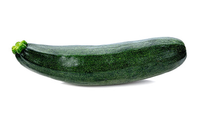 fresh green zucchini isolated on white background