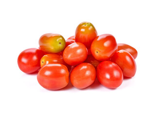 Red tomatoes isolated on white