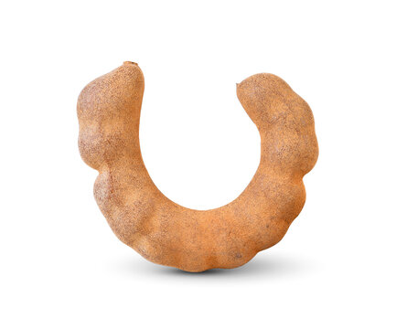 fresh tamarind fruits isolated on white