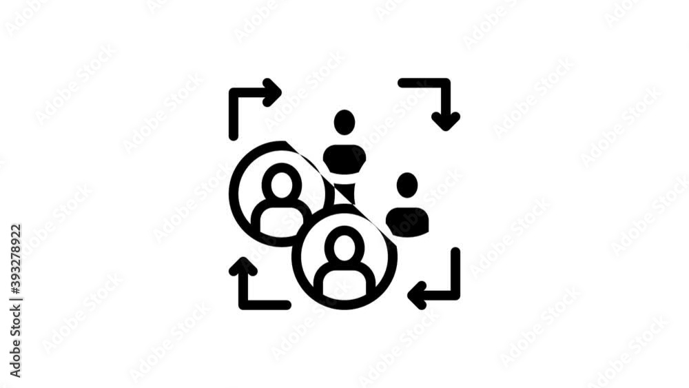 Poster scrum agile elements icon animation agile rocket and document file, gear and package, loud-speaker a