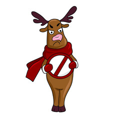 Funny funny deer.Vector children's design