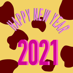 Illustrator vector of happy new year celebration, happy new year text