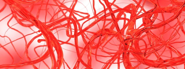 blood vessels, veins and arteries, circulatory system, 3d rendering