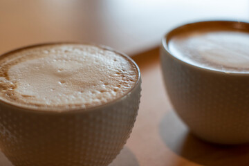 カフェのカプチーノ